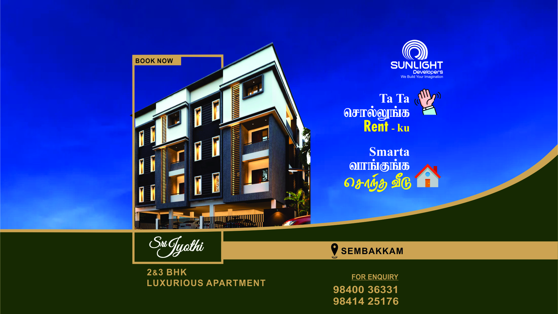 2 bhk flats for sale in Chennai from Sunlight Developer